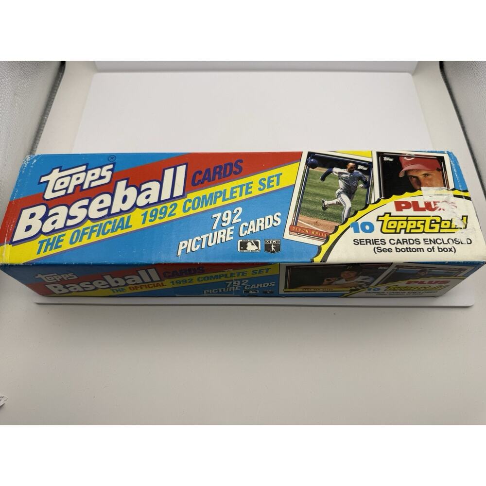 1992 Topps Baseball Cards Complete Set (792 Cards) w/ Topps Gold – Original Box